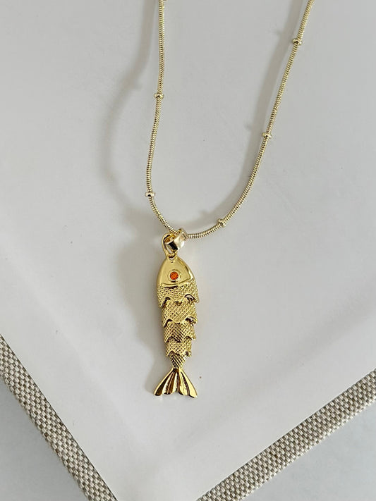 Mini Gold Balık Kolye